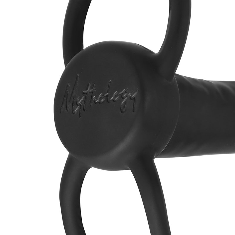 MYTHOLOGY - COBI ONYX ANAL DILDO WITH COCK RING AND TESTICLE 13 CM IN SILICONE