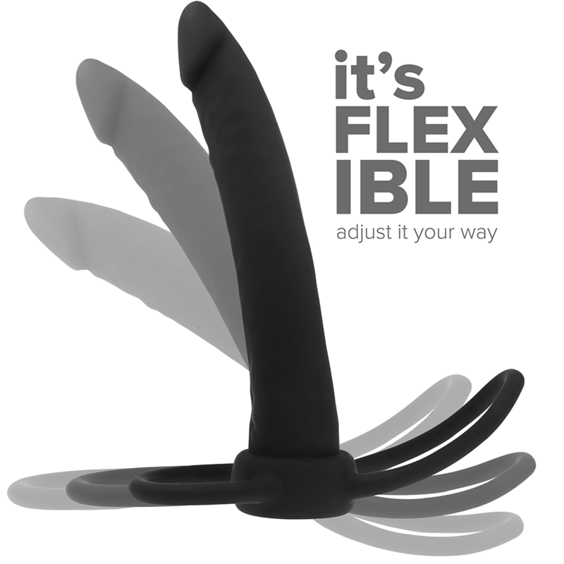 MYTHOLOGY - COBI ONYX ANAL DILDO WITH COCK RING AND TESTICLE 13 CM IN SILICONE