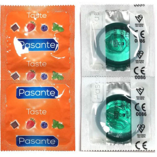 PASANTE - MINT FLAVOR CONDOMS BAG 144 UNITS