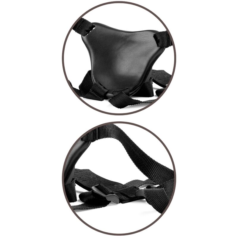 KING COCK - ELITE KIT DELUXE ADJUSTABLE HARNESS RING WITH TESTICLES &amp; 8 INCH DILDO