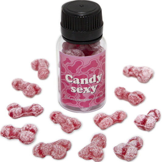 DIABLO PICANTE - POTE DE DOCES SEXY COM 12 GOMAS DE MOLHO SABOR MORANGO E CEREJA