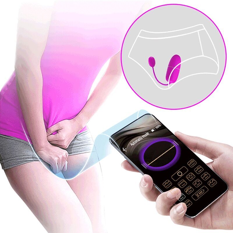 PRETTY LOVE - APP CONTROLLED VIBRATING EGG NYMPH PURPLE