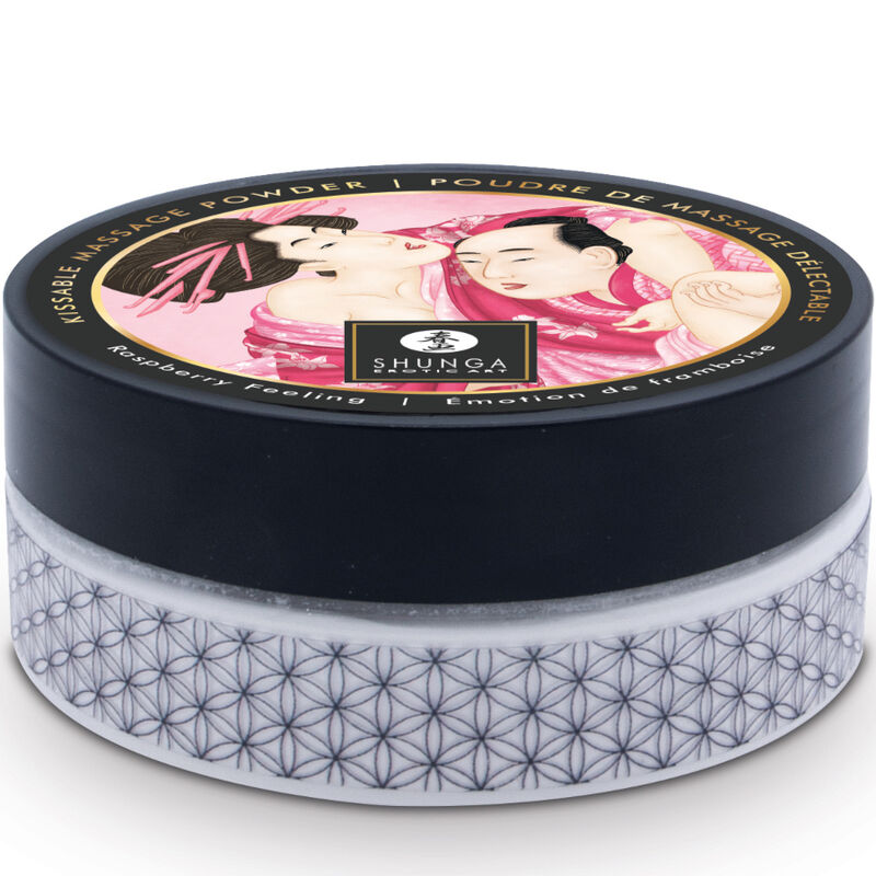SHUNGA - KIT DE PÓ DE MASSAGEM COMESTÍVEL DE FRAMBOESA
