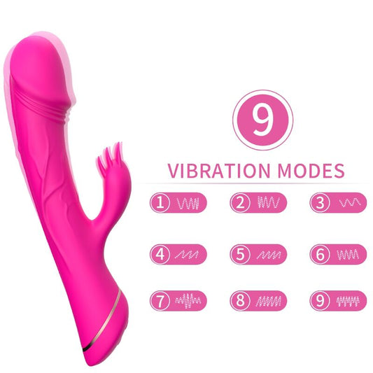 ARMONY - FUCHSIA SILICONE RABBIT VIBRATOR