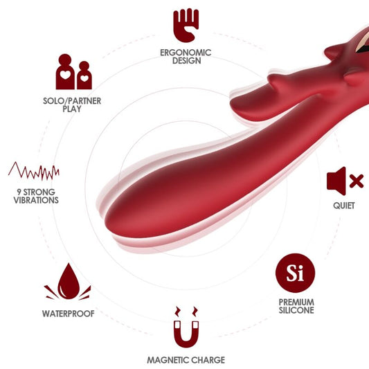 ARMONY - ELK RABBIT CURVED RED VIBRATOR