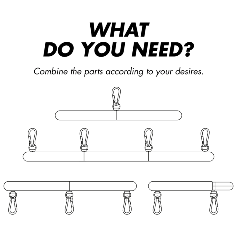 FETISH SUBMISSIVE BONDAGE - 4 PIECE ADJUSTABLE DIVIDER BAR