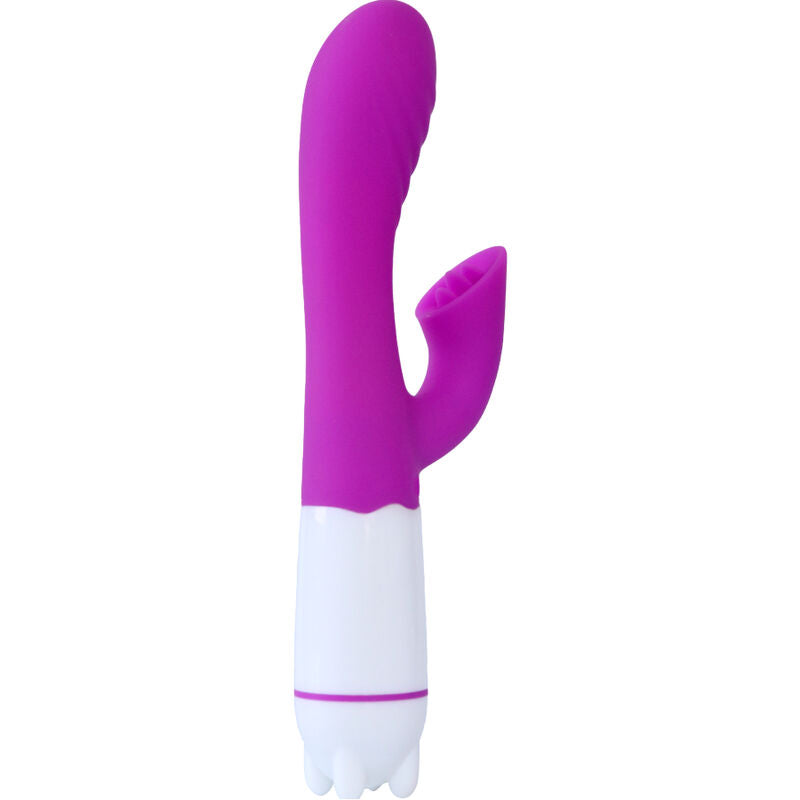 ARMONY - HAPPY VIBRATOR &amp; STIMULATOR WITH RECHARGEABLE TONGUE PURPLE