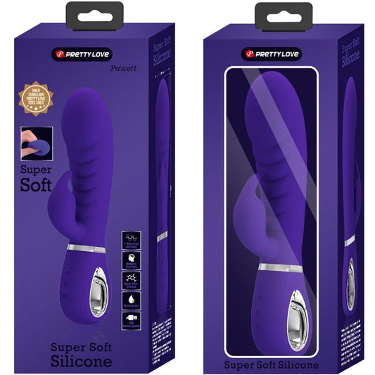 PRETTY LOVE - VIBRADOR MULTIFUNCIONAL PRESCOTT ROXO PARA PONTO G