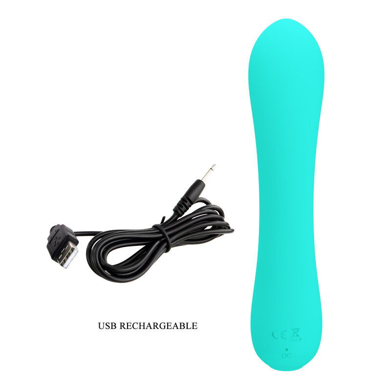 PRETTY LOVE - VIBRADOR RECARREGÁVEL PRESCOTT AQUA GREEN