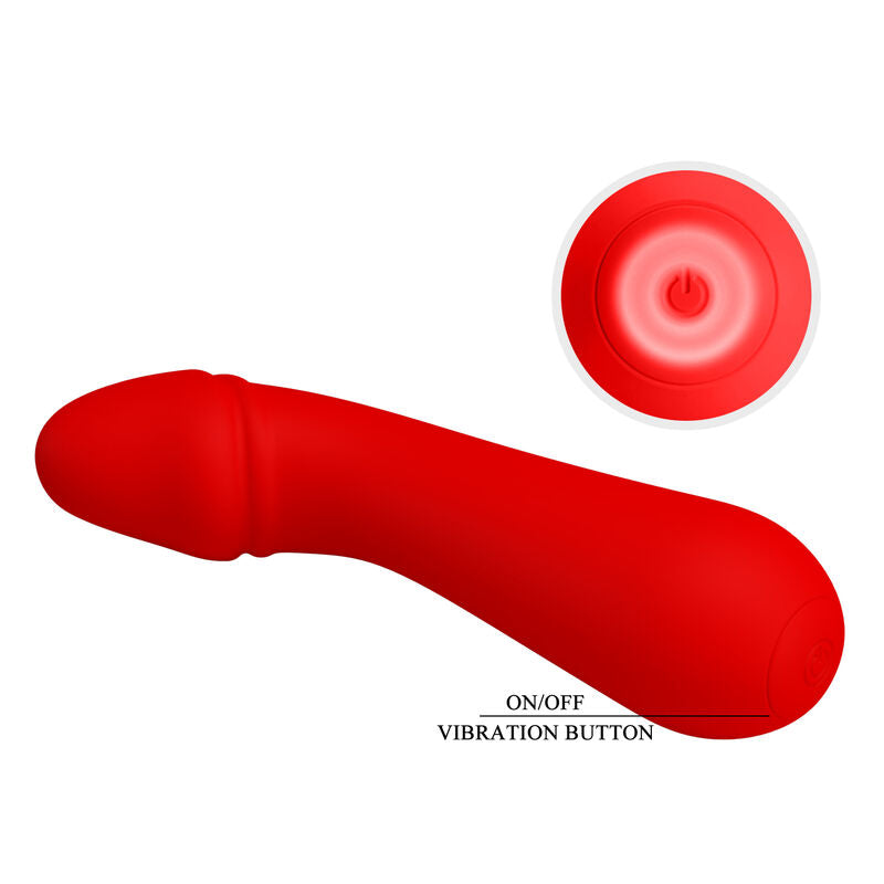 PRETTY LOVE - VIBRADOR RECARREGÁVEL CETUS VERMELHO
