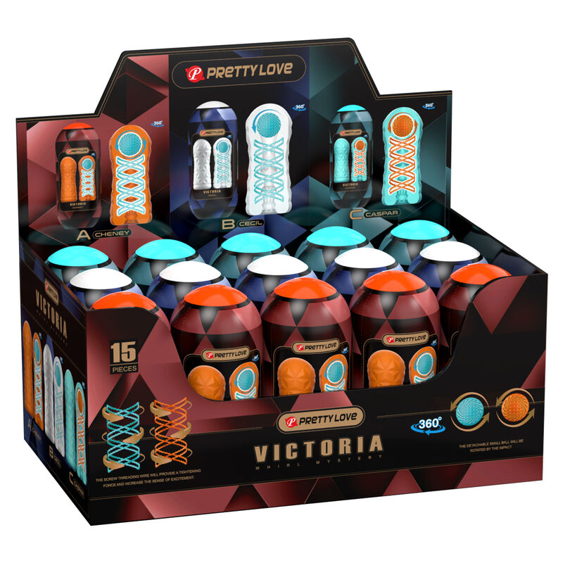 PRETTY LOVE - MASTURBADOR VICTORIA DE 15 PEÇAS