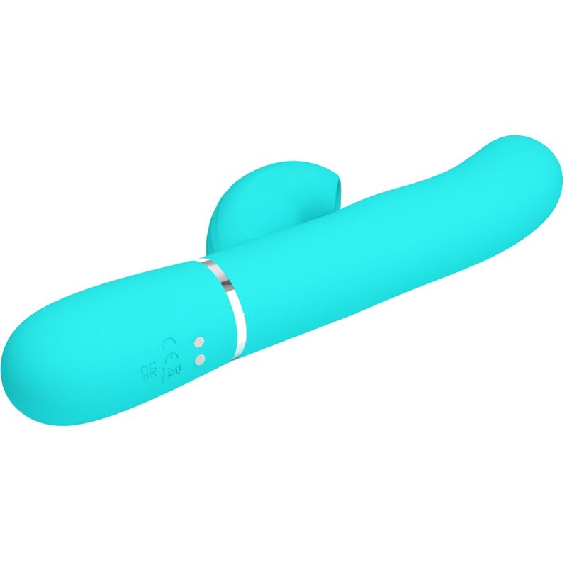 PRETTY LOVE - VIBRADOR MULTIFUNCIONAL 3 EM 1 PARA PONTO G PERLITA VERDE ÁGUA