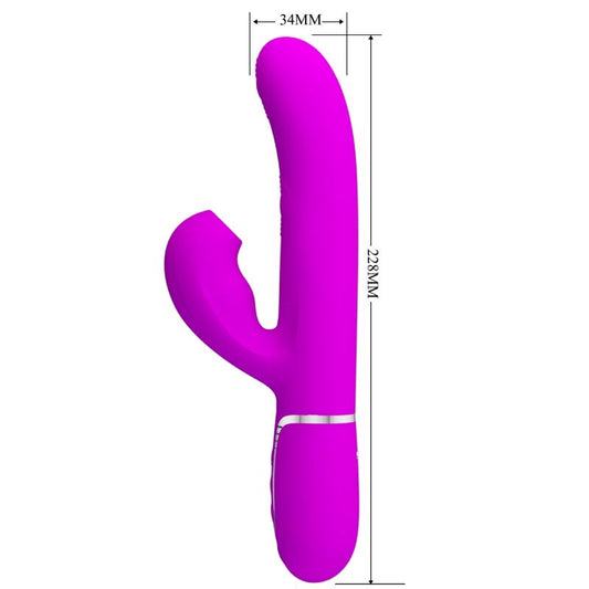 PRETTY LOVE - VIBRADOR MULTIFUNCIONAL 3 EM 1 PARA PONTO G PERLITA VIOLETA