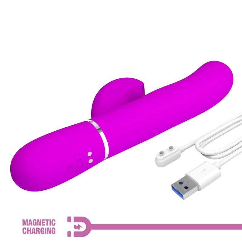PRETTY LOVE - VIBRADOR MULTIFUNCIONAL 3 EM 1 PARA PONTO G PERLITA VIOLETA