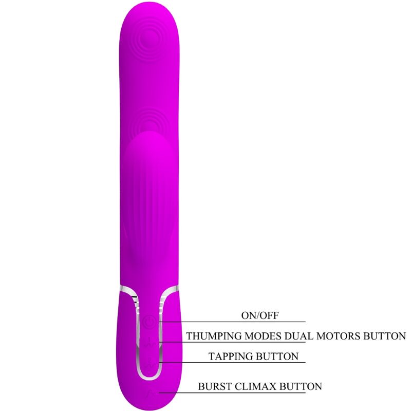 PRETTY LOVE - VIBRADOR MULTIFUNCIONAL 3 EM 1 PARA PONTO G PERLITA VIOLETA