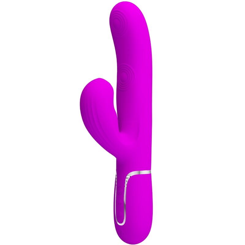 PRETTY LOVE - VIBRADOR MULTIFUNCIONAL 3 EM 1 PARA PONTO G PERLITA VIOLETA