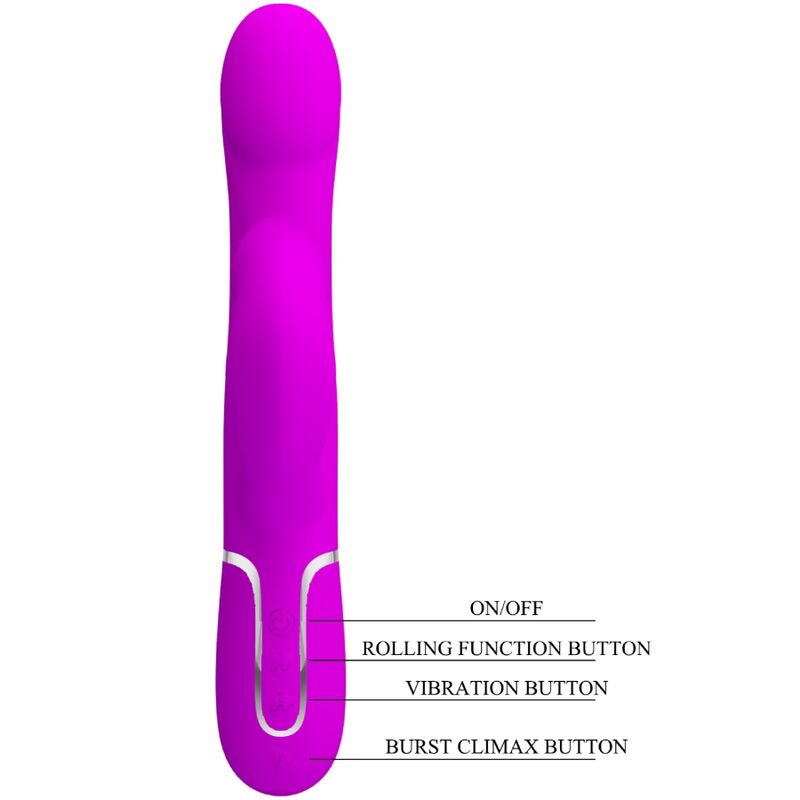 PRETTY LOVE - PURPLE BEADS RABBIT VIBRATOR