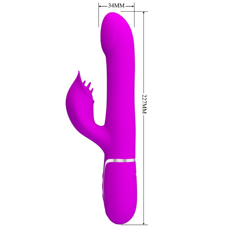 PRETTY LOVE - PURPLE BEADS RABBIT VIBRATOR