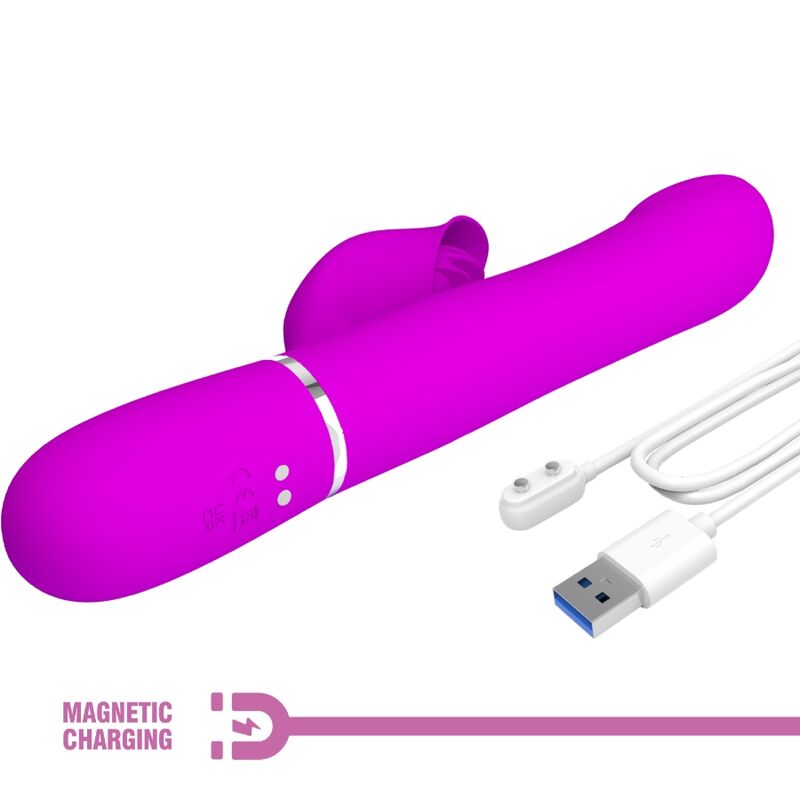 PRETTY LOVE - PURPLE BEADS RABBIT VIBRATOR
