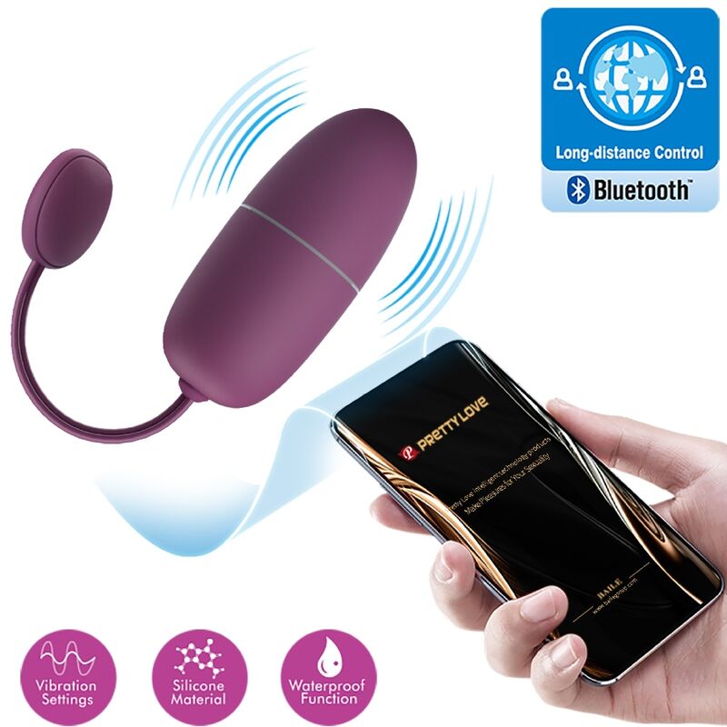 PRETTY LOVE - NYMPH APP-CONTROLLED VIBRATING EGG LILAC