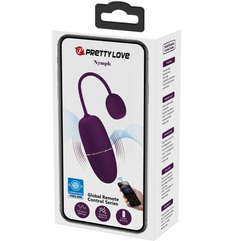 PRETTY LOVE - NYMPH APP-CONTROLLED VIBRATING EGG LILAC