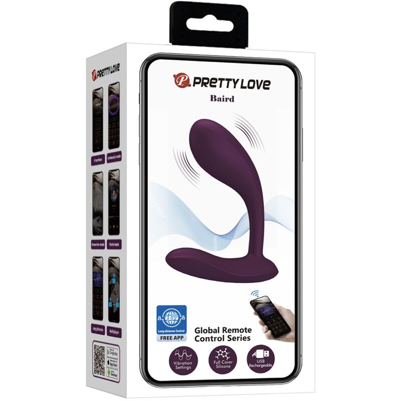 PRETTY LOVE - APLICAÇÃO BAIRD LILA RECARREGÁVEL PONTO G 12 VIBRAÇÕES
