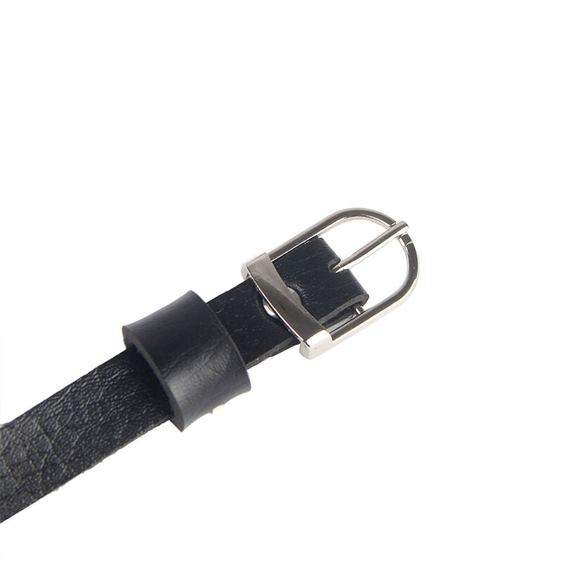 SUBBLIME - BLACK LEATHER CHAIN ​​CHEST HARNESS S ONE SIZE