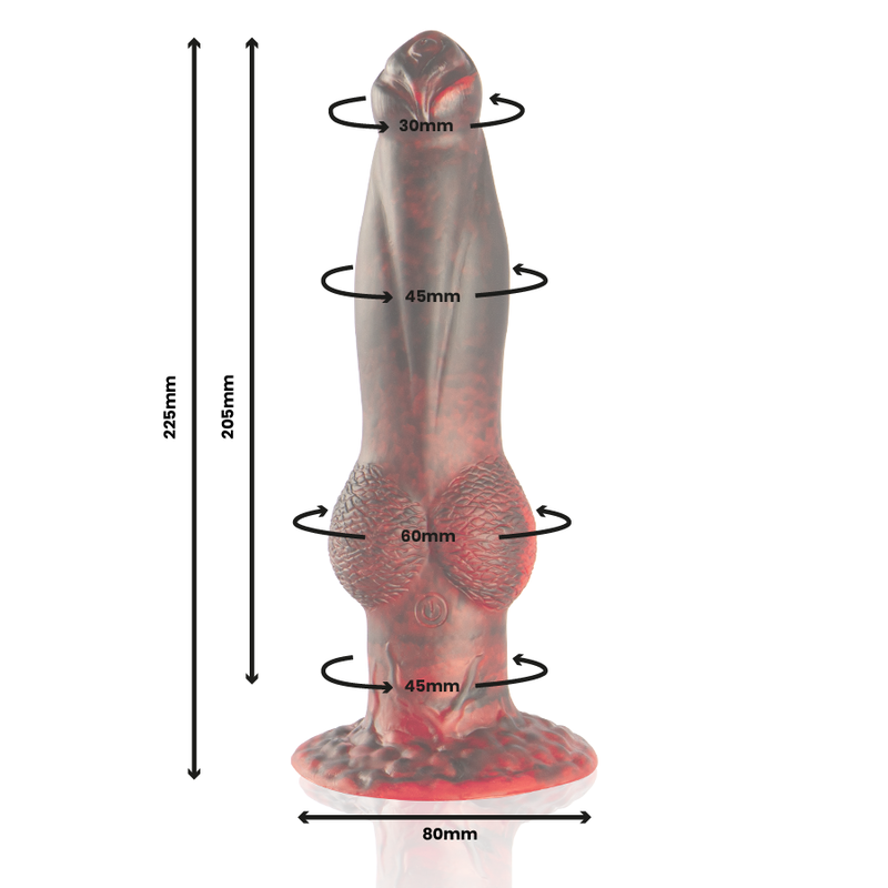 EPIC - PROMETHEUS FLAME TITAN DILDO CONTROLE REMOTO RECARREGÁVEL