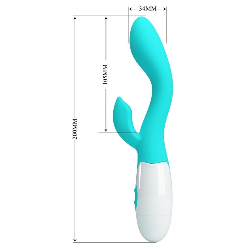 PRETTY LOVE - BRIGHTY G-SPOT AQUA GREEN VIBRATOR