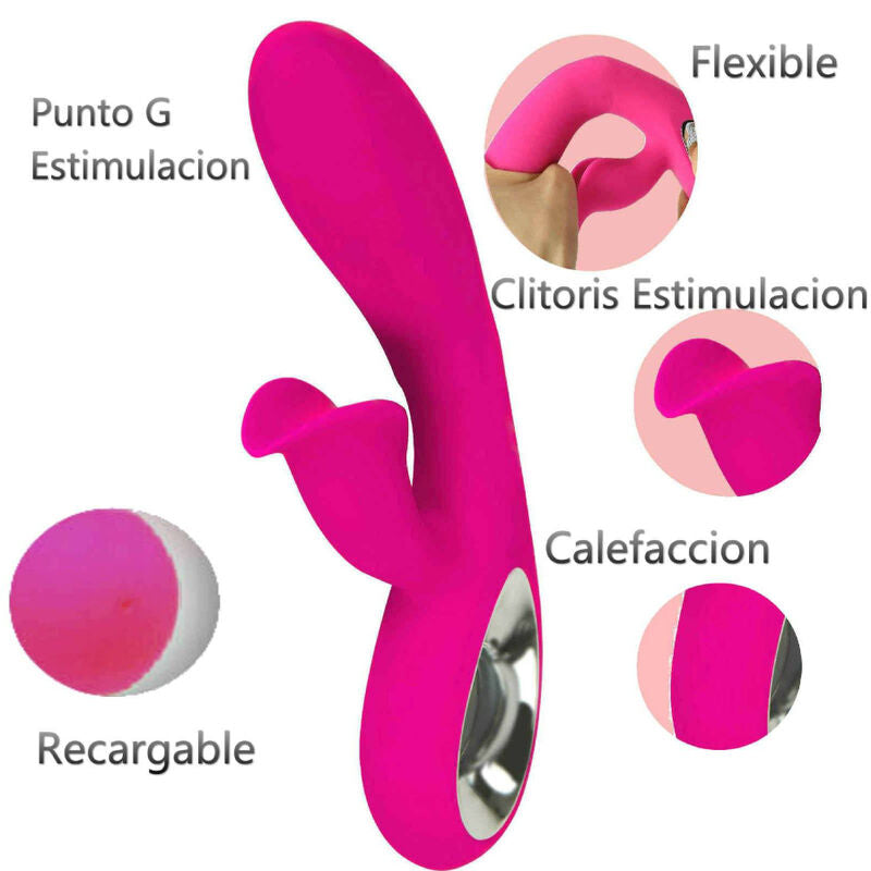 ARMONY - VIBRADOR DARO E ESTIMULADOR DE ANEL DE PUXAR FÚCSIA