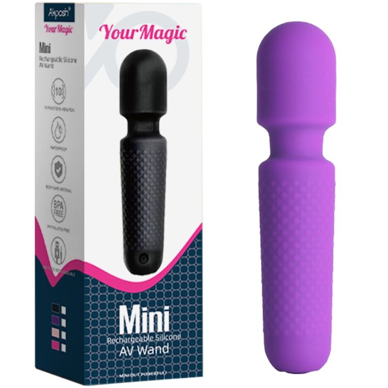 ARMONY - SEU MASSAGEADOR E VIBRADOR MÁGICO RECARREGÁVEL 10 VIBRAÇÕES VARINHA PONTOS ROXO