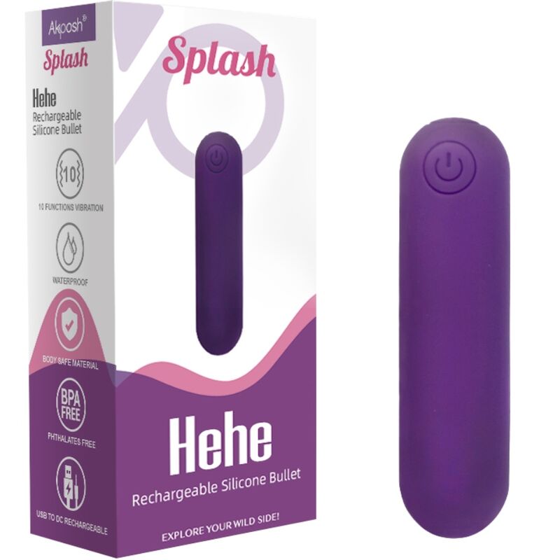 ARMONY - SPLASH HEHE VIBRADOR DE SILICONE 10 VIBRAÇÕES 65 X 15 CM ROXO