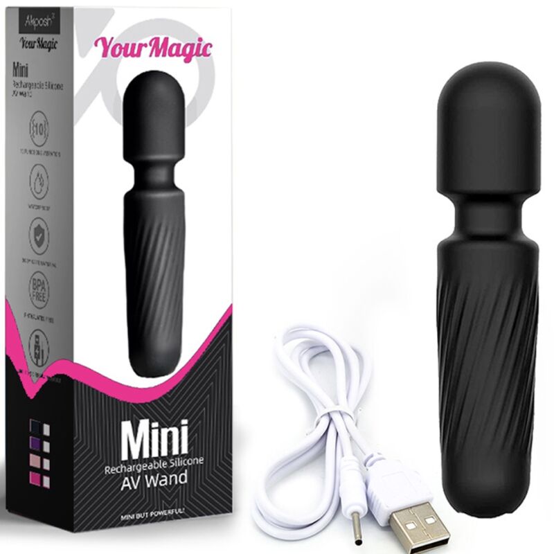 ARMONY - SEU MASSAGEADOR MÁGICO E VIBRADOR RECARREGÁVEL 10 VIBRAÇÕES PRETO