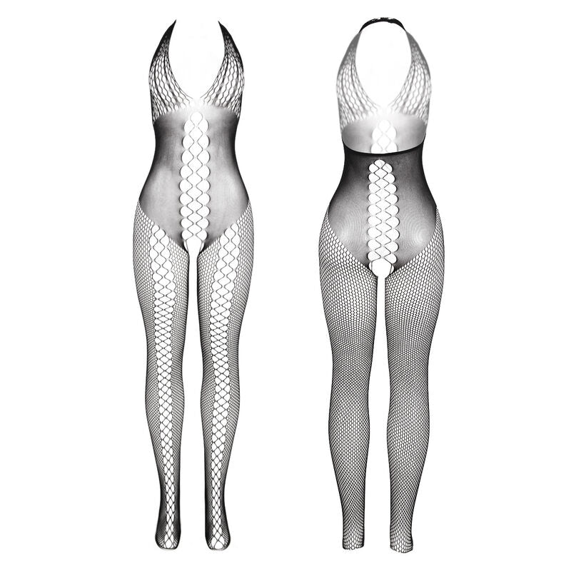 SUBBLIME - 951832 BODYSTOCKING COM COSTAS ABERTAS E DETALHES DE CRUZ PRETO TAMANHO ÚNICO