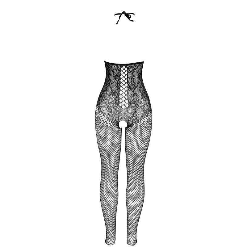 SUBBLIME - 951849 BODYSTOCKING DE MALHA ABERTA COM DECOTE HALTER PRETO TAMANHO ÚNICO