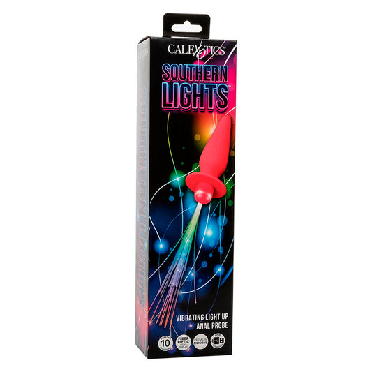 CALEXOTICS - SOUTHERN LIGHTS LIGHT UP ANAL PLUG 10 VIBRATIONS PINK SILICONE