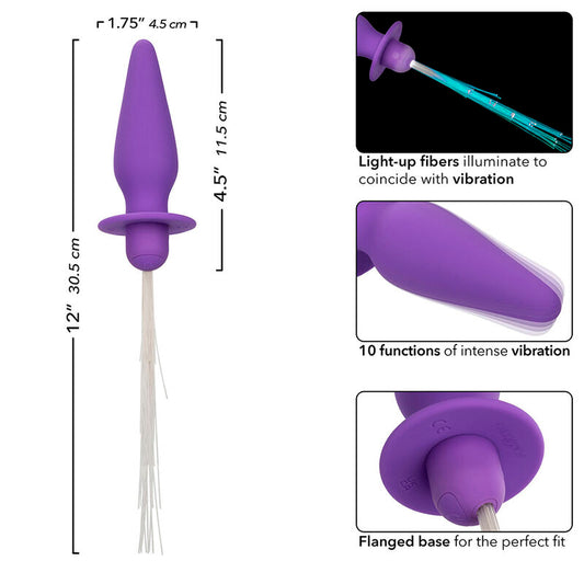 CALEXOTICS - SOUTHERN LIGHTS LIGHT UP PLUG ANAL10 VIBRATIONS SILICONE PURPLE