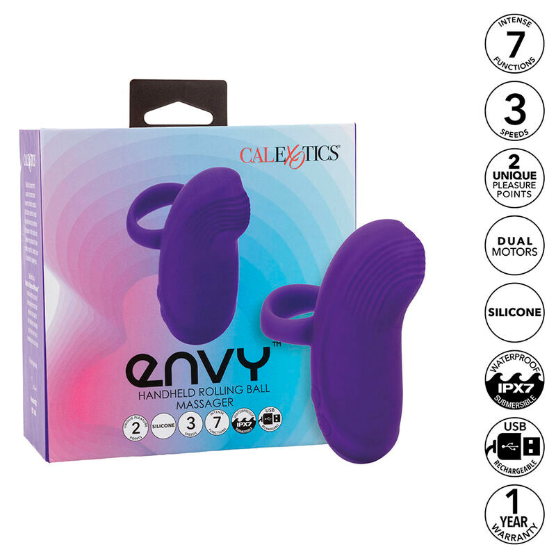 CALEXOTICS - MASSAGEADOR DE BOLAS PORTÁTIL ENVY COM 7 VIBRAÇÕES ROXO