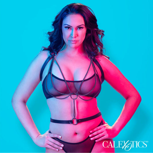 CALEXOTICS - EUPHORIA PREMIUM MULTI-CHAIN ​​HARNESS HALTER LARGE SIZE