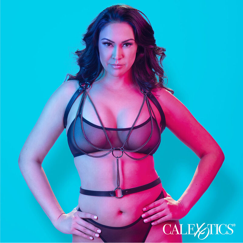 CALEXOTICS - EUPHORIA PREMIUM MULTI-CHAIN ​​HARNESS HALTER LARGE SIZE