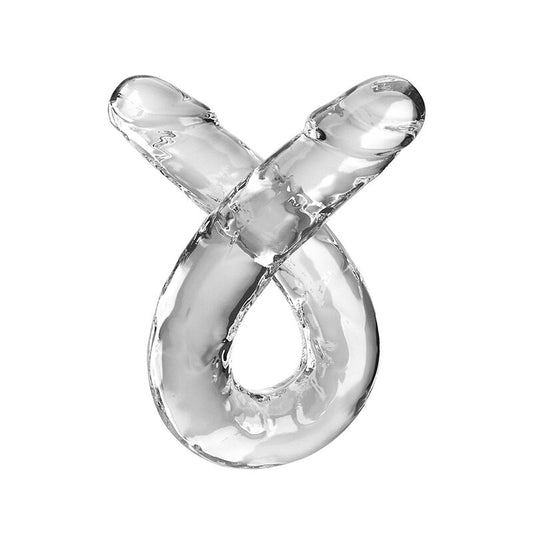 KING COCK - DOUBLE TROUBLE DOUBLE DILDO 46 CM TRANSPARENT