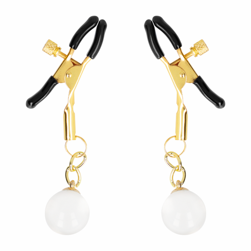 KINK - METON CLAMPS GLASS BEADS GOLD 6 CM