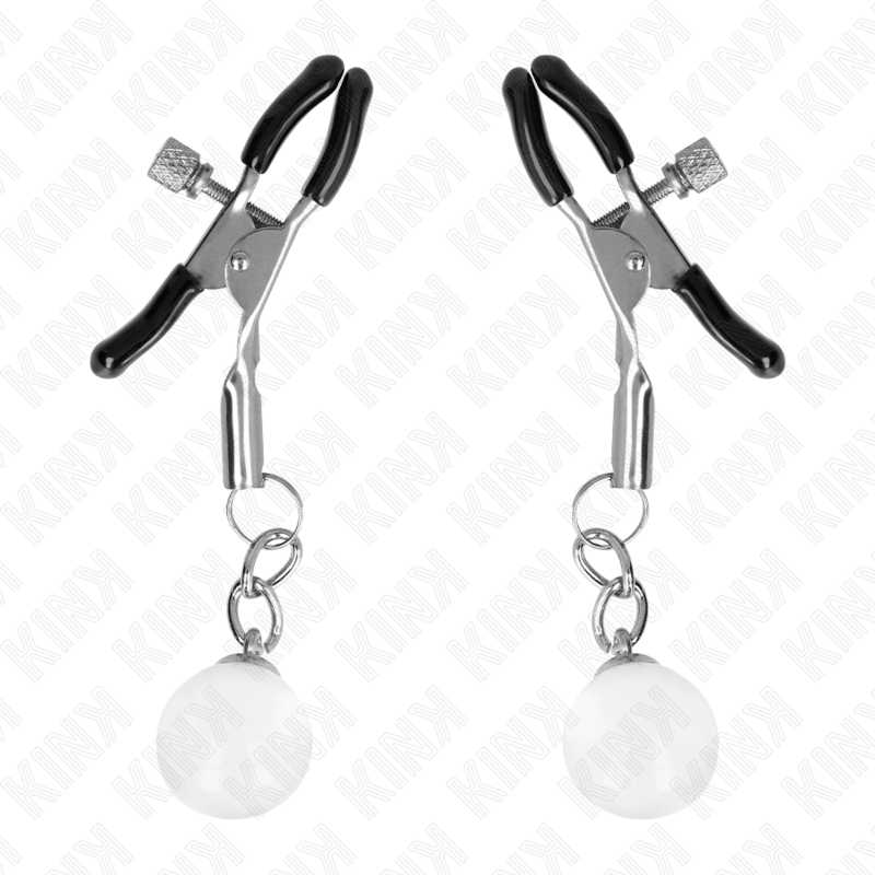 KINK - METON CLAMPS GLASS BALLS SILVER 6 CM