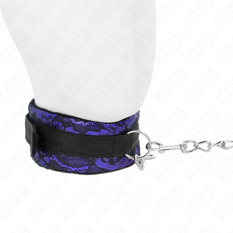 KINK - VELVET LACE SHORT COLLAR WITH BELT 105 CM WITH NYLON TRIM 44 X 5.5 CM