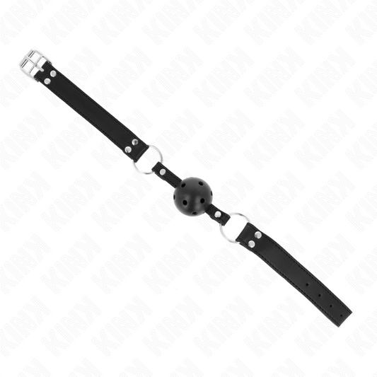 KINK - 4 CM BREATHABLE STICK WITH DOUBLE RIVET MODEL 1 BLACK 62.5 x 2.5 CM ADJUSTABLE 42-58 CM