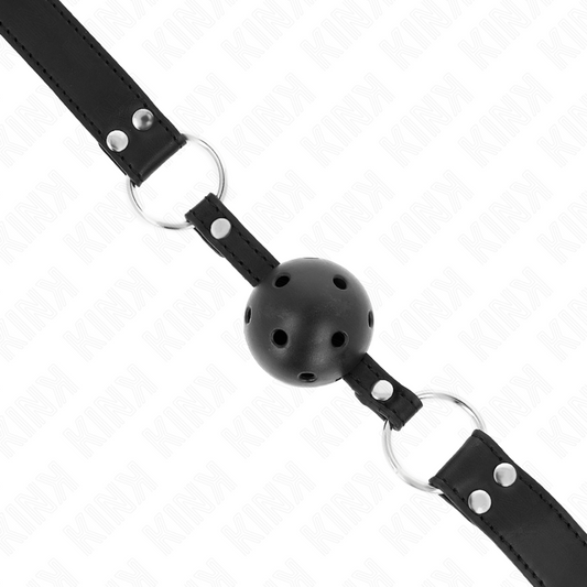 KINK - 4 CM BREATHABLE STICK WITH DOUBLE RIVET MODEL 1 BLACK 62.5 x 2.5 CM ADJUSTABLE 42-58 CM
