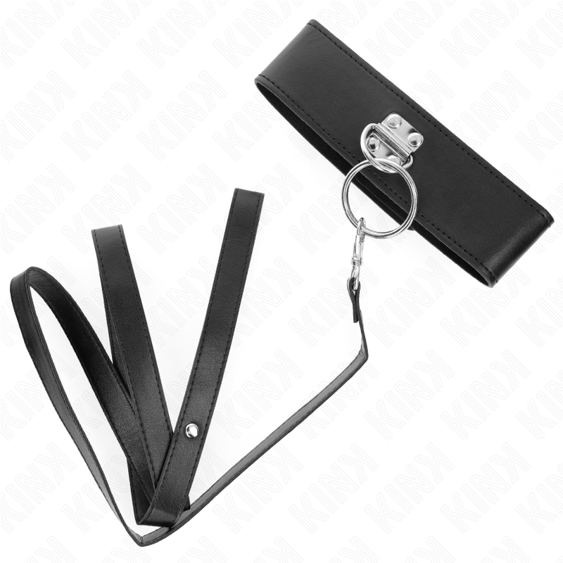 KINK - 116 CM STUDDED LEASH COLLAR WITH 50 X 5 CM LEATHER STRAP