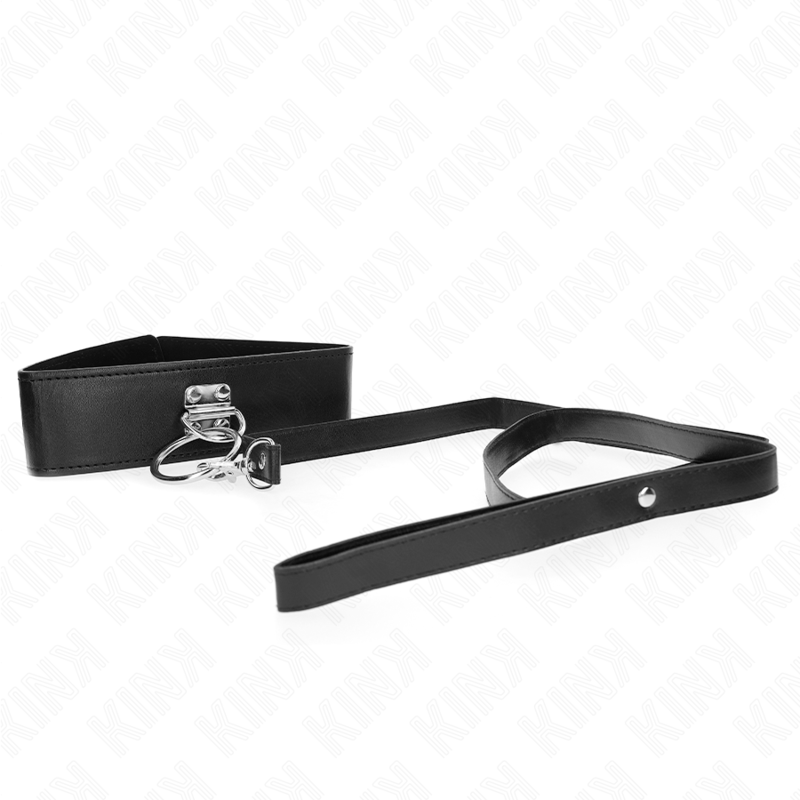 KINK - 116 CM STUDDED LEASH COLLAR WITH 50 X 5 CM LEATHER STRAP