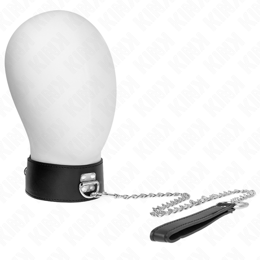 KINK - COLLAR WITH BELT 65 CM WITH WIDE BLACK ADJUSTABLE BRACELET 33.5-41 CM X 5 CM