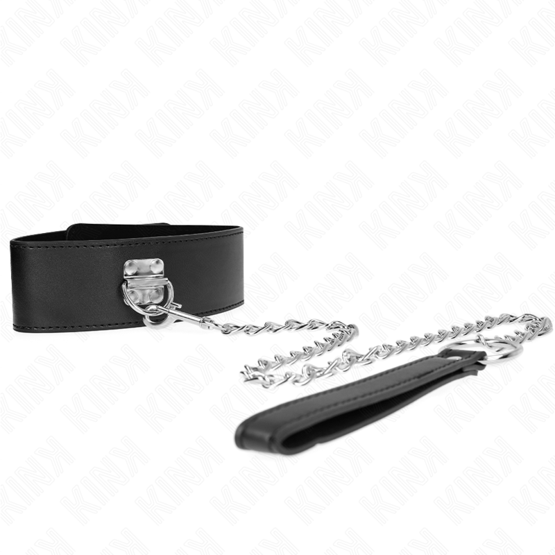 KINK - COLLAR WITH BELT 65 CM WITH WIDE BLACK ADJUSTABLE BRACELET 33.5-41 CM X 5 CM